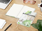 Notizbuch Note-Book RECYCLING Ecken spitz Papier-Hardcover individuell bedruckt