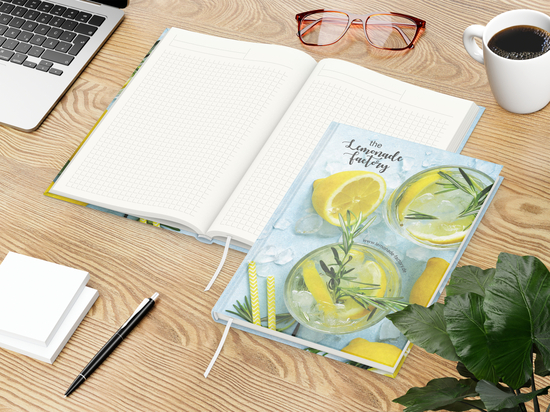 Notizbuch Note-Book RECYCLING Ecken spitz Papier-Hardcover individuell bedruckt