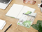 Notizbuch Note-Book RECYCLING Ecken spitz Papier-Hardcover individuell bedruckt