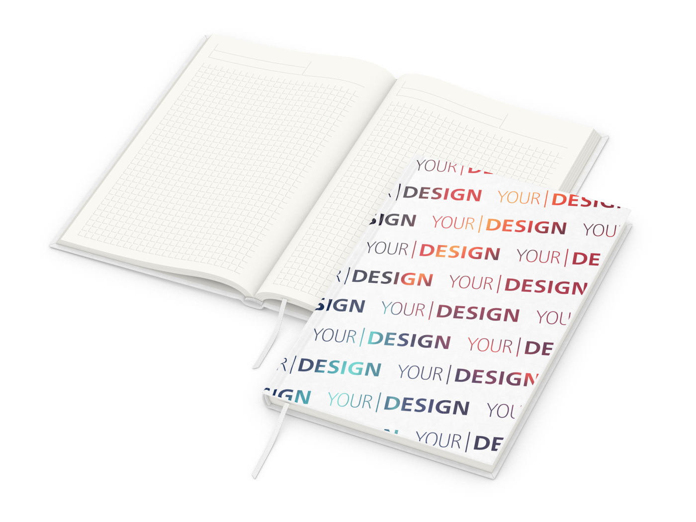 Notizbuch Note-Book RECYCLING Ecken spitz Papier-Hardcover individuell bedruckt