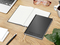 Notizbuch Note-Book RECYCLING Ecken spitz Naturpapier-Hardcover schwarz
