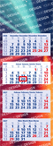 4-Monatskalender Mehrblock Quadro Light 4 mehrsprachig