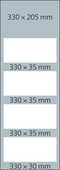 4-Monatskalender Mehrblock Quadro Light 4 mehrsprachig