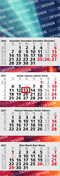4-Monatskalender Mehrblock Quadro 4 Post Extra-Breite 335 mm