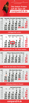 5-Monatskalender Mehrblock Grande Wire-O 5 Wire-O-Bindung