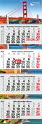 4-Monatskalender Mehrblock Quadro Wire-O 4 Wire-O-Bindung