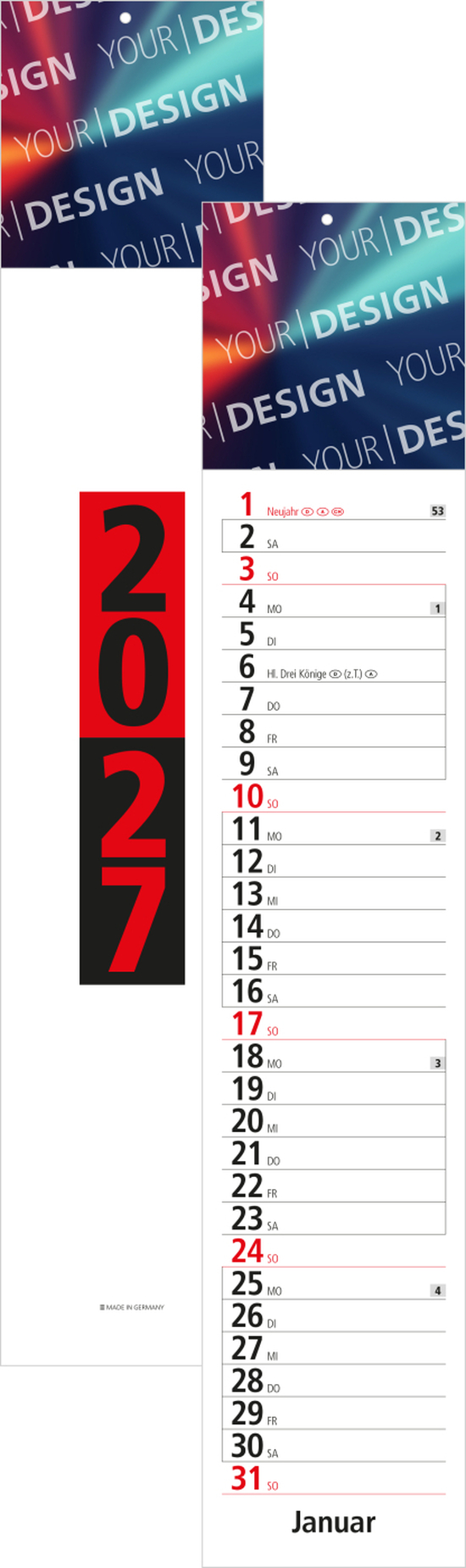Streifenkalender Trend