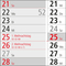 3-Monatskalender Einblatt Spectrum 3 Streifenkalender 3 Monate