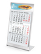 Tischkalender Desktop 3 Steel Edelstahl-Aufsteller gebürstet