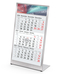 Tischkalender Desktop 3 Steel Edelstahl-Aufsteller gebürstet