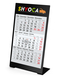Tischkalender Desktop 3 Color Metallaufsteller farbbeschichtet