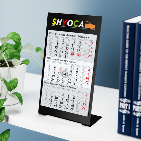 Tischkalender Desktop 3 Color, 1-Jahres-Kalendarium Bestseller