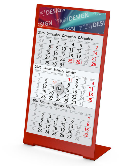 Tischkalender Desktop 3 Color, 2-Jahres-Kalendarium Bestseller