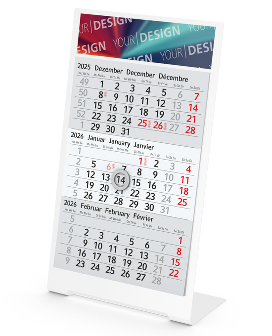 Tischkalender Desktop 3 Color, 2-Jahres-Kalendarium Bestseller