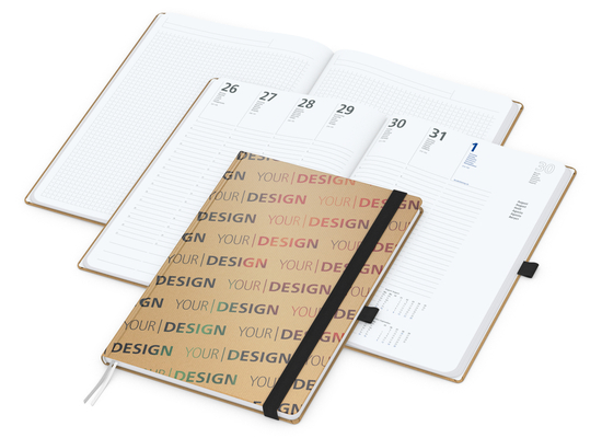 Wochenkalender vorne + Notizen hinten Match-Hybrid Papier-Hardcover