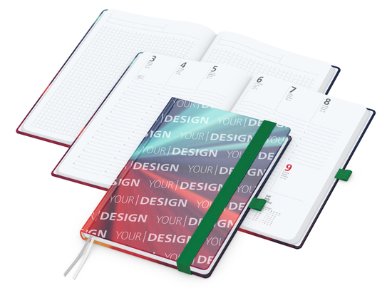 Wochenkalender vorne + Notizen hinten Match-Hybrid Papier-Hardcover