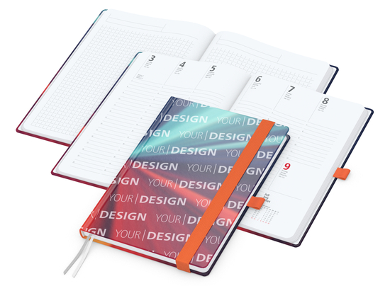 Wochenkalender vorne + Notizen hinten Match-Hybrid Papier-Hardcover