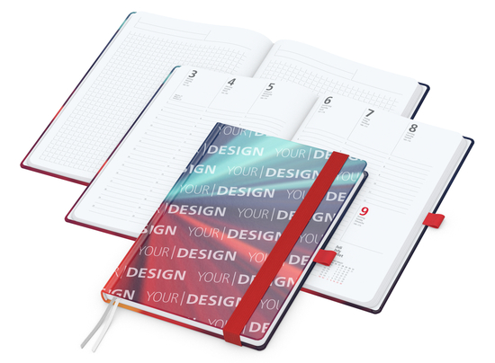 Wochenkalender vorne + Notizen hinten Match-Hybrid Papier-Hardcover