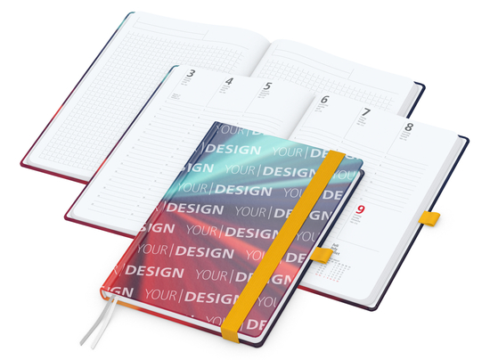 Wochenkalender vorne + Notizen hinten Match-Hybrid Papier-Hardcover