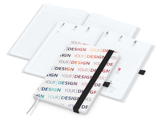 Wochenkalender vorne + Notizen hinten Match-Hybrid Papier-Hardcover