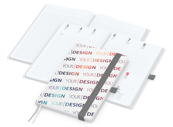 Wochenkalender vorne + Notizen hinten Match-Hybrid Papier-Hardcover