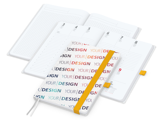 Wochenkalender vorne + Notizen hinten Match-Hybrid Papier-Hardcover