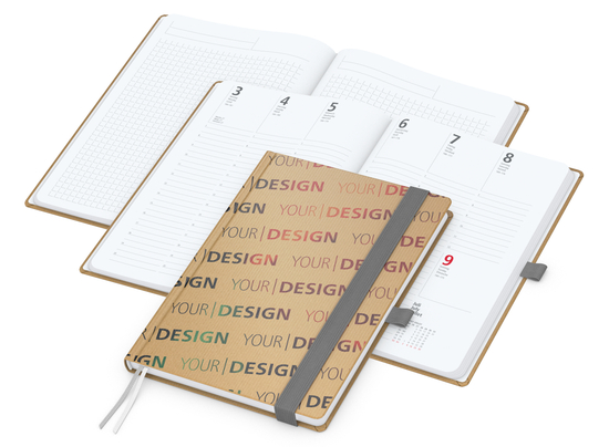 Wochenkalender vorne + Notizen hinten Match-Hybrid Papier-Hardcover