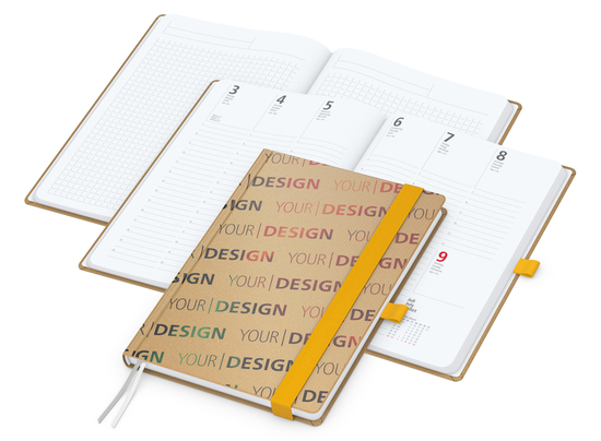 Wochenkalender vorne + Notizen hinten Match-Hybrid Papier-Hardcover
