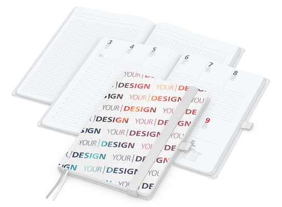 Wochenkalender vorne + Notizen hinten Match-Hybrid Papier-Hardcover