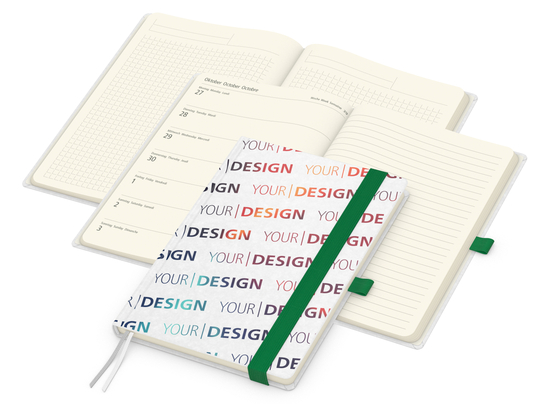 Wochenkalender links + Notizen rechts Match-Hybrid Papier-Hardcover A5