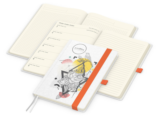 Wochenkalender links + Notizen rechts Match-Hybrid Papier-Hardcover A5