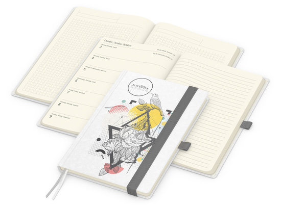 Wochenkalender links + Notizen rechts Match-Hybrid Papier-Hardcover A5