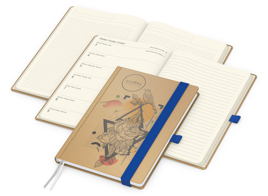 Wochenkalender links + Notizen rechts Match-Hybrid Papier-Hardcover A5