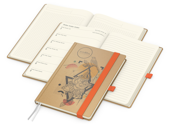 Wochenkalender links + Notizen rechts Match-Hybrid Papier-Hardcover A5