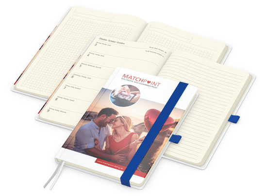 Wochenkalender links + Notizen rechts Match-Hybrid Papier-Hardcover A5