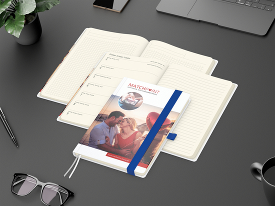 Wochenkalender links + Notizen rechts Match-Hybrid Papier-Hardcover A5