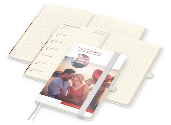 Wochenkalender links + Notizen rechts Match-Hybrid Papier-Hardcover A5