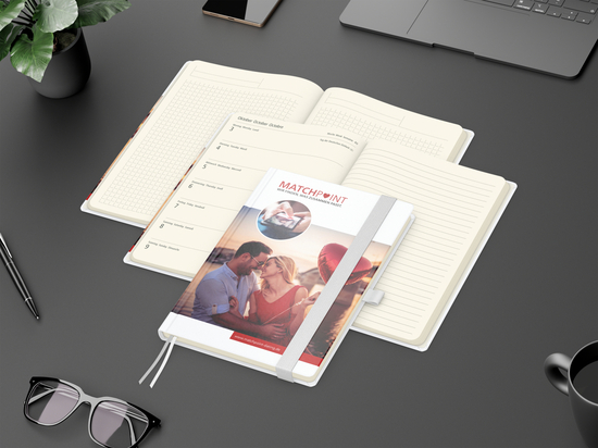 Wochenkalender links + Notizen rechts Match-Hybrid Papier-Hardcover A5