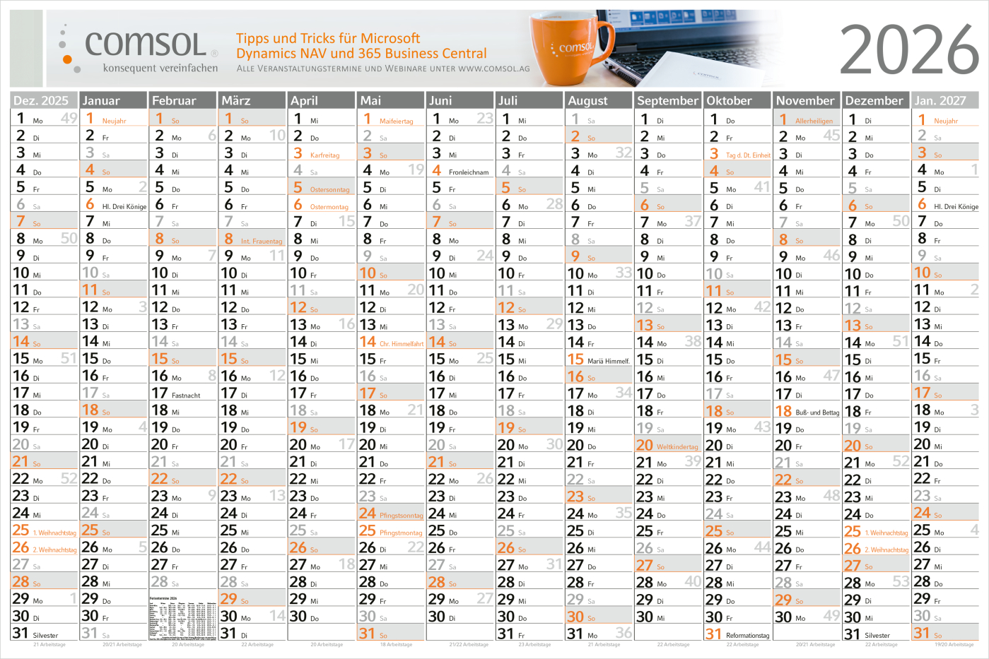 Wandplaner Horizont L Bestseller