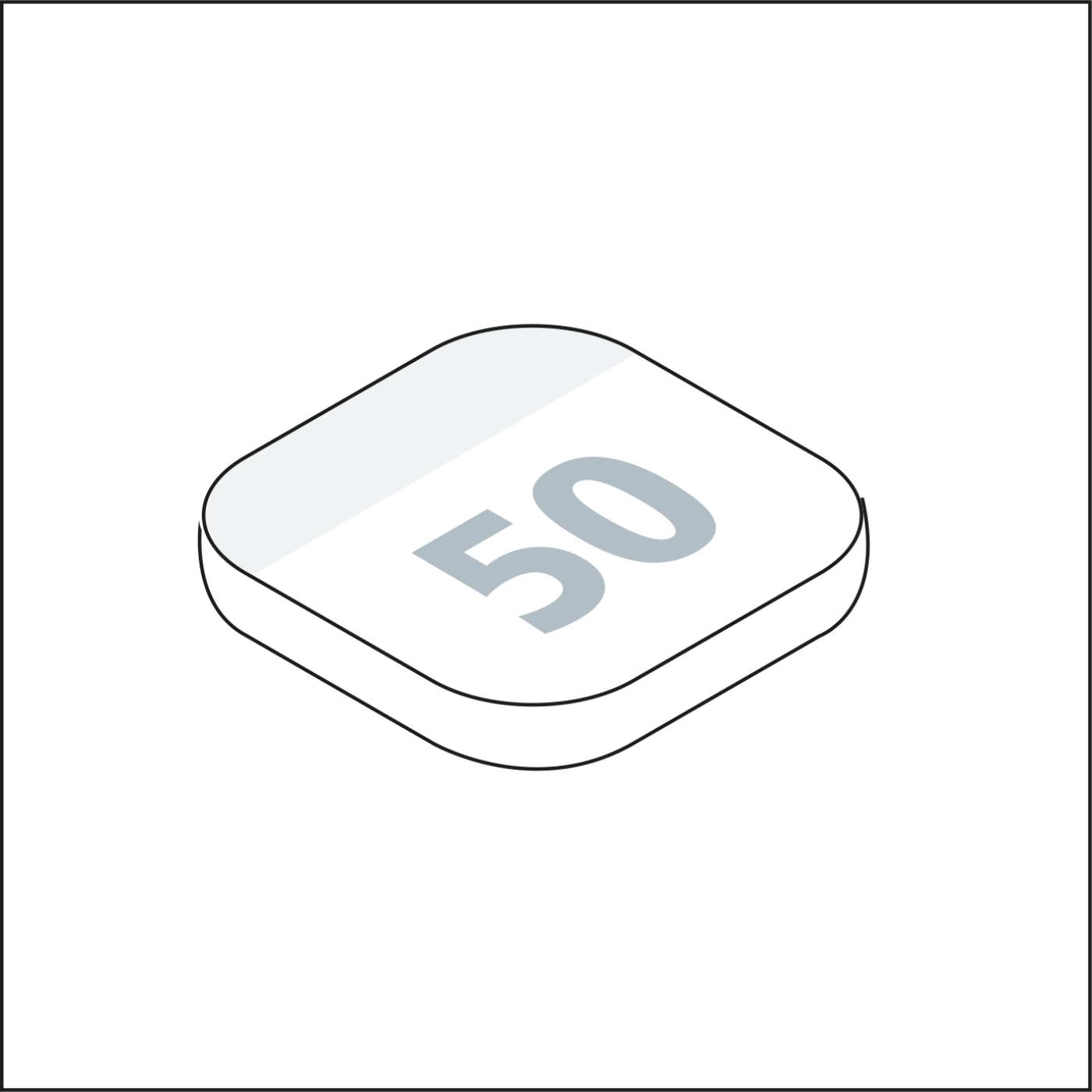 Haftnotizblock Plus Round Ecken abgerundet