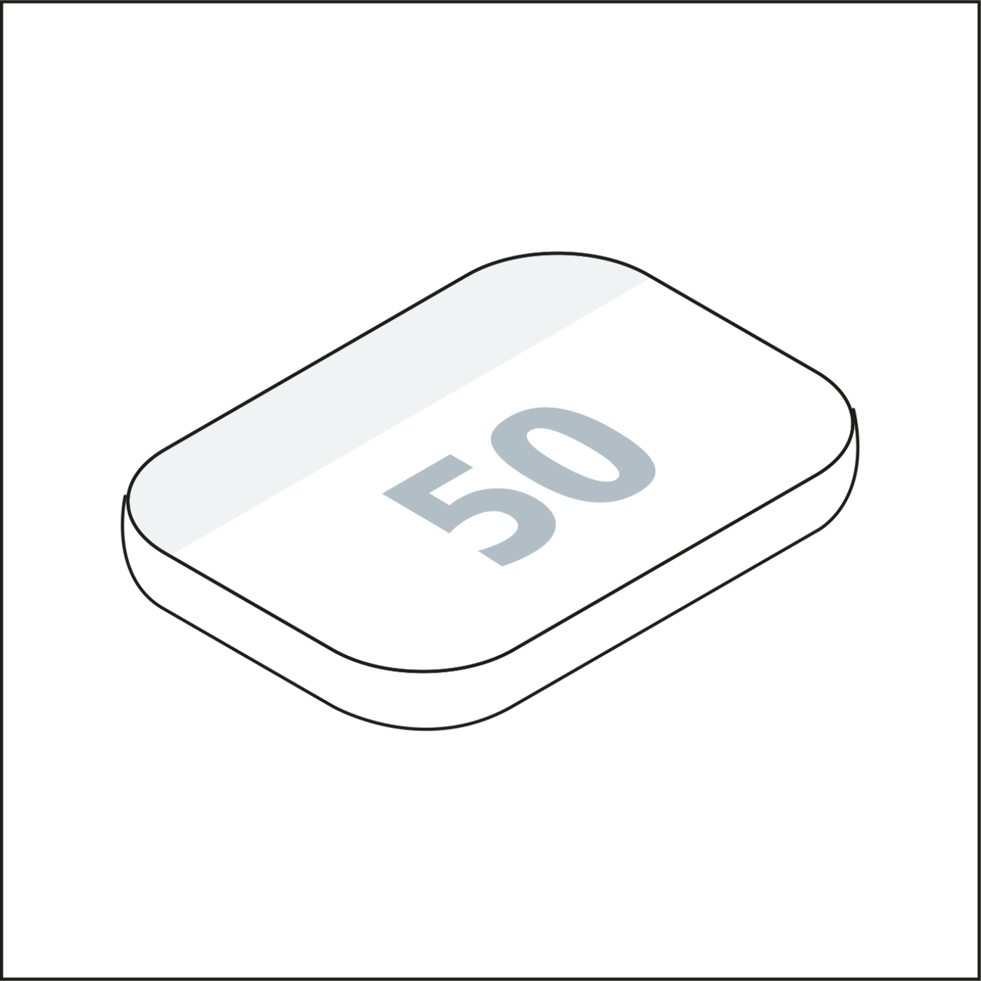 Haftnotizblock Plus Round Ecken abgerundet