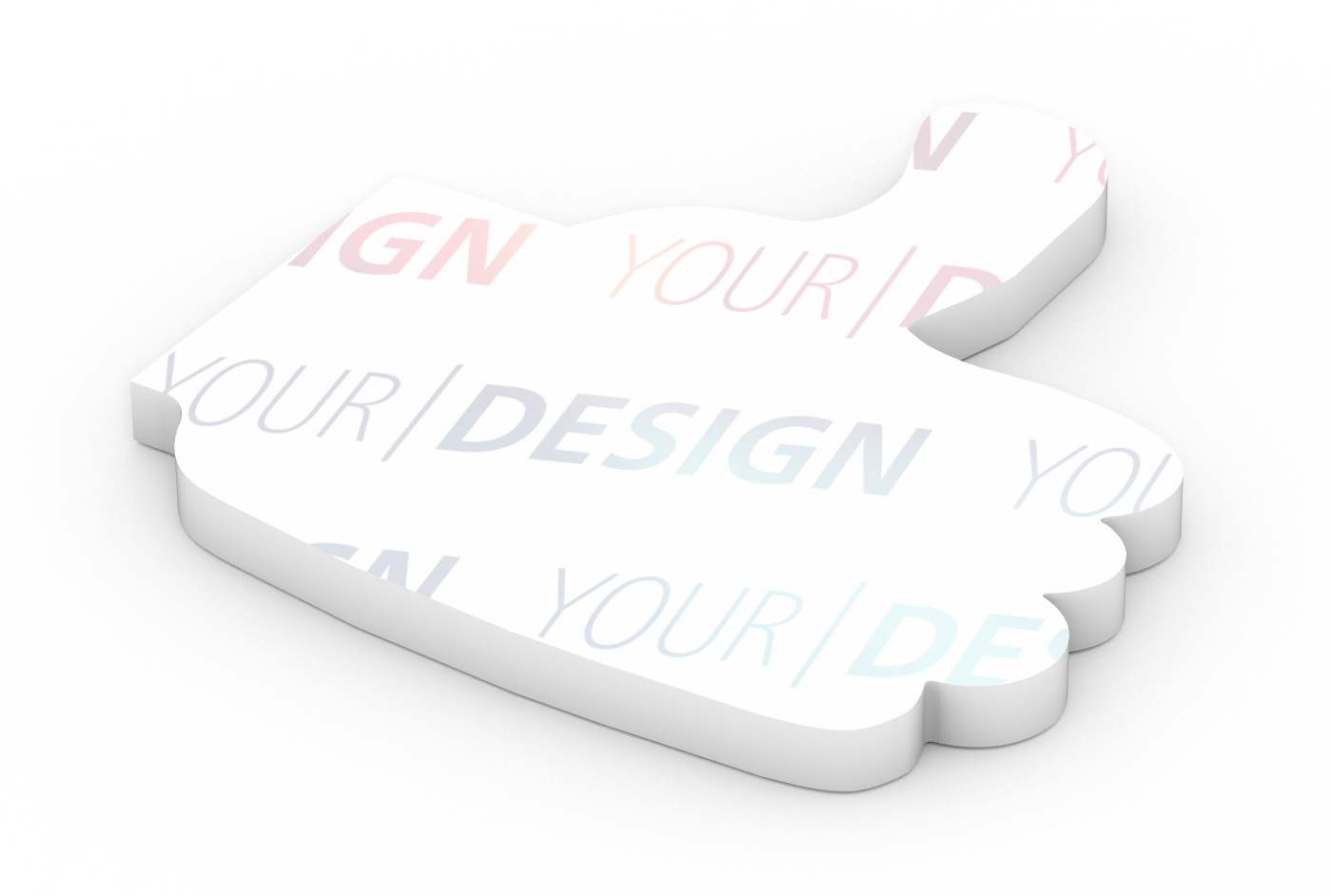 Haftnotizblock Form 100 × 72 mm formgestanzt