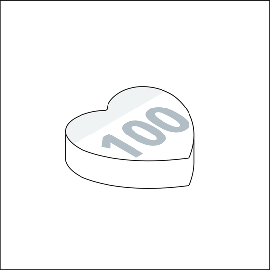 Haftnotizblock Form 100 × 72 mm formgestanzt