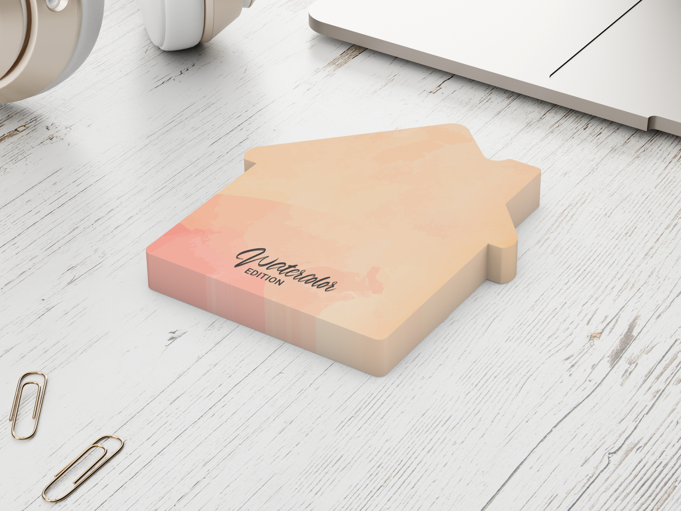 Haftnotizblock Form 100 × 72 mm formgestanzt