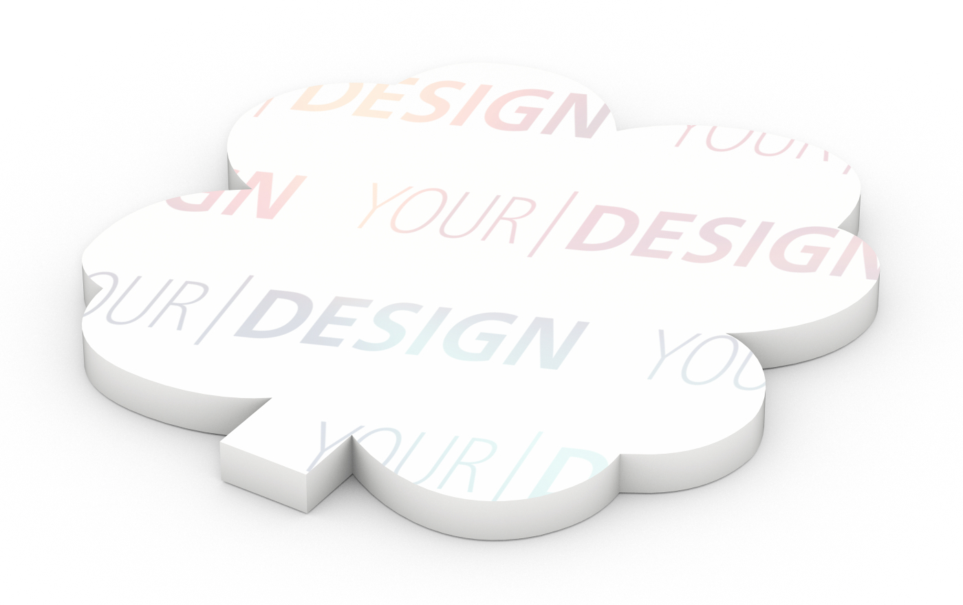 Haftnotizblock Form 100 × 72 mm formgestanzt