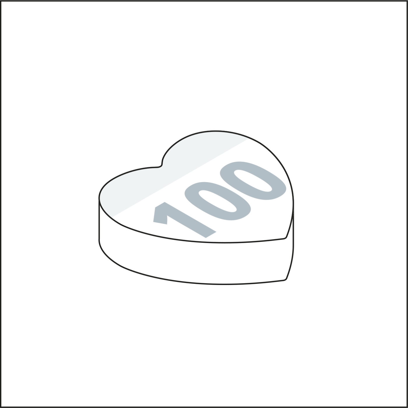 Haftnotizblock Form 100 × 72 mm formgestanzt