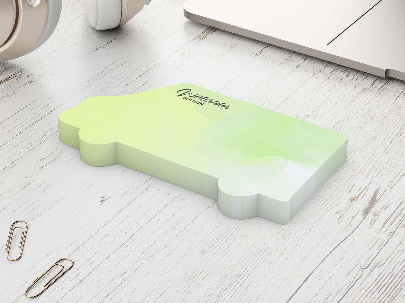 Haftnotizblock Form 100 × 72 mm formgestanzt