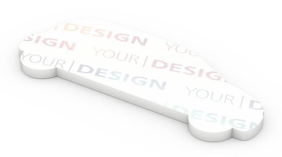 Haftnotizblock Form 125 × 72 mm formgestanzt