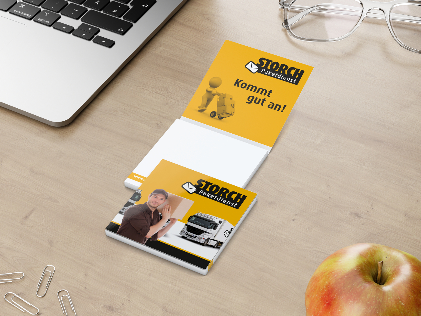Haftnotizblock Cover Karton Format mittel Karton-Umschlag