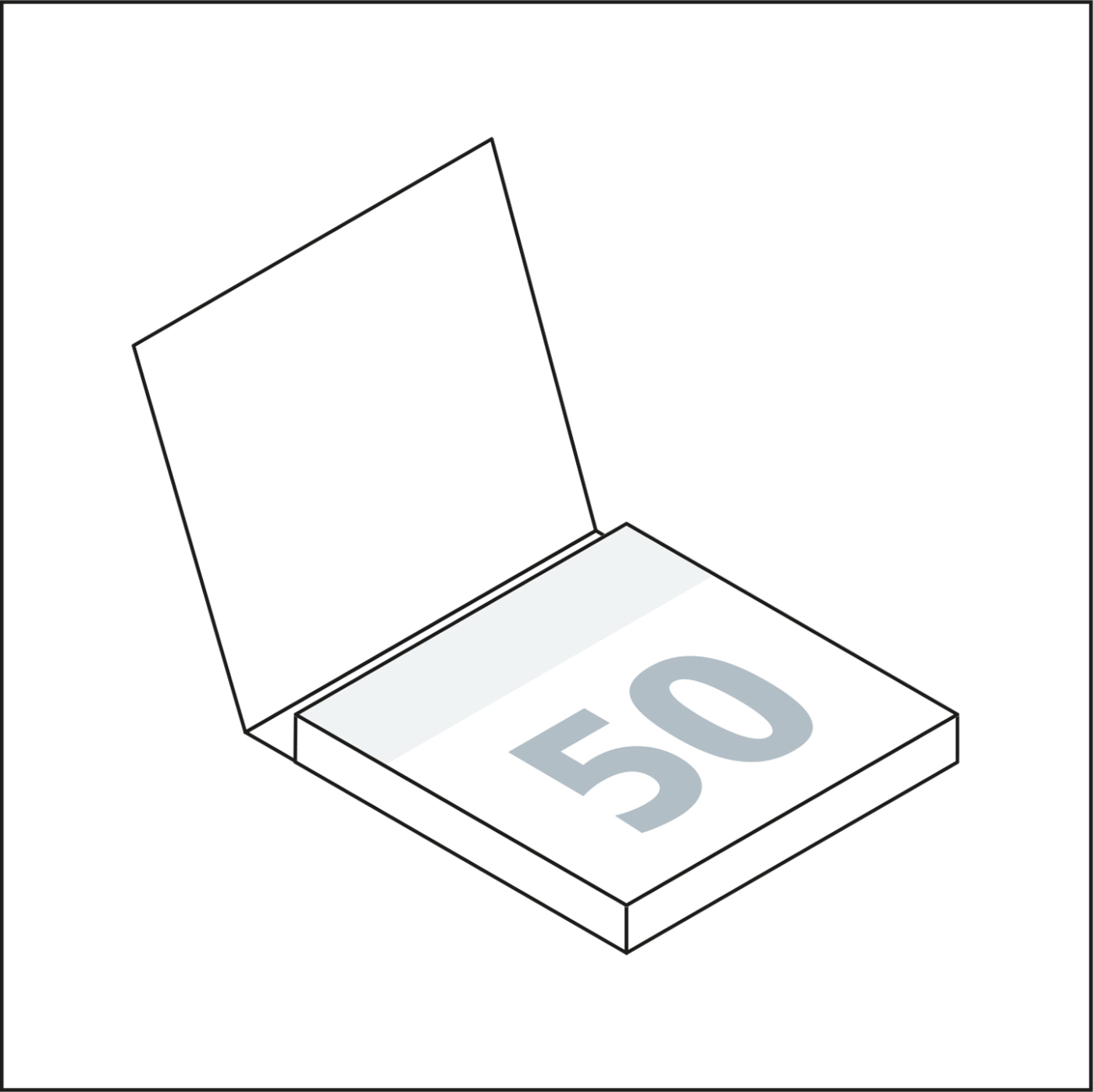 Haftnotizblock Cover Karton Format mittel Karton-Umschlag